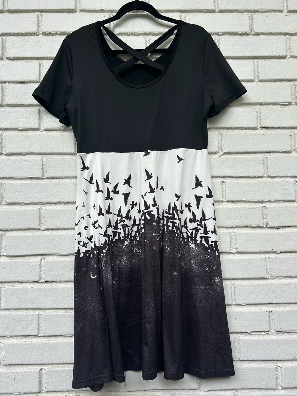 Gothic crow bird a-line dress XL - Picture 2 of 5